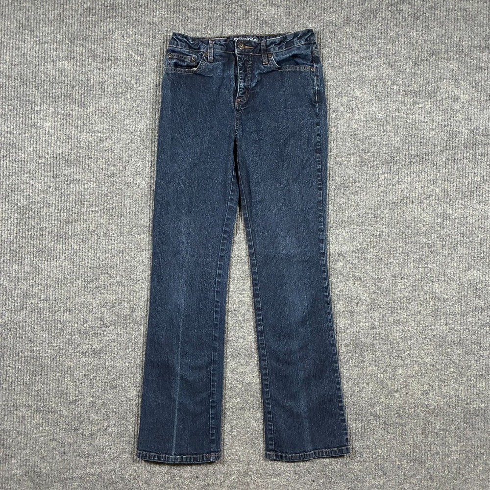 St. John's Bay Womens Bootcut Jeans Size 4 Dark Wash Denim Casual Mid Rise